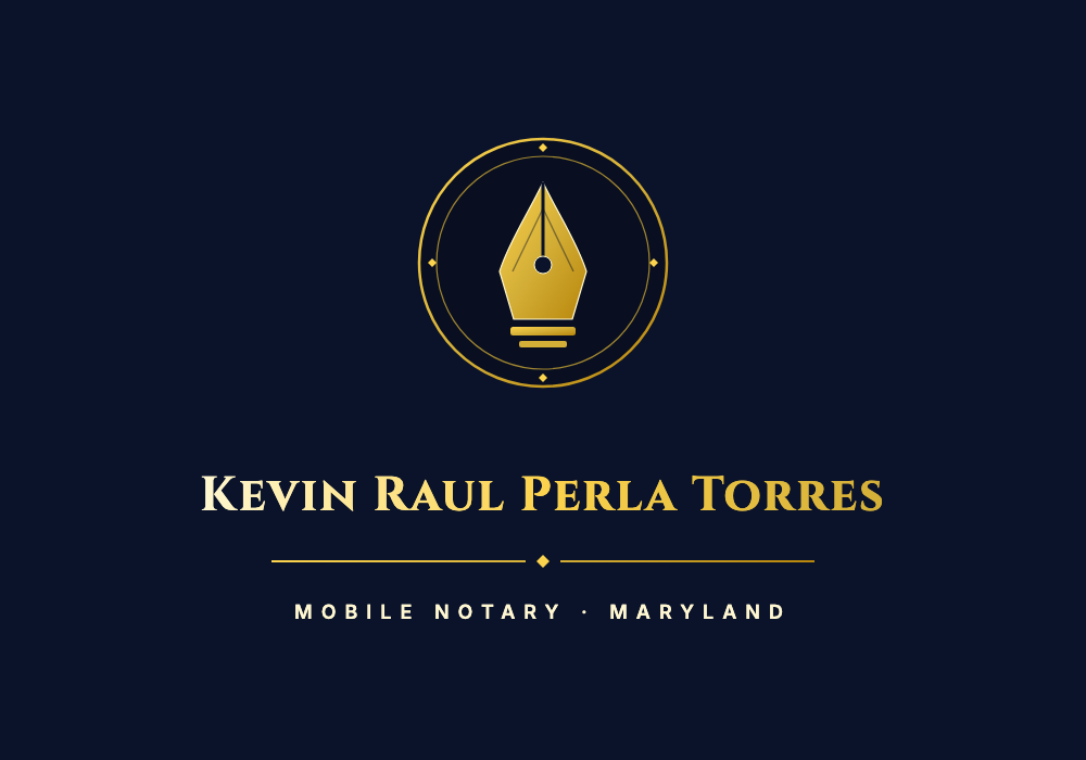 Notary Services Logo - Kevin Raul Perla Torres